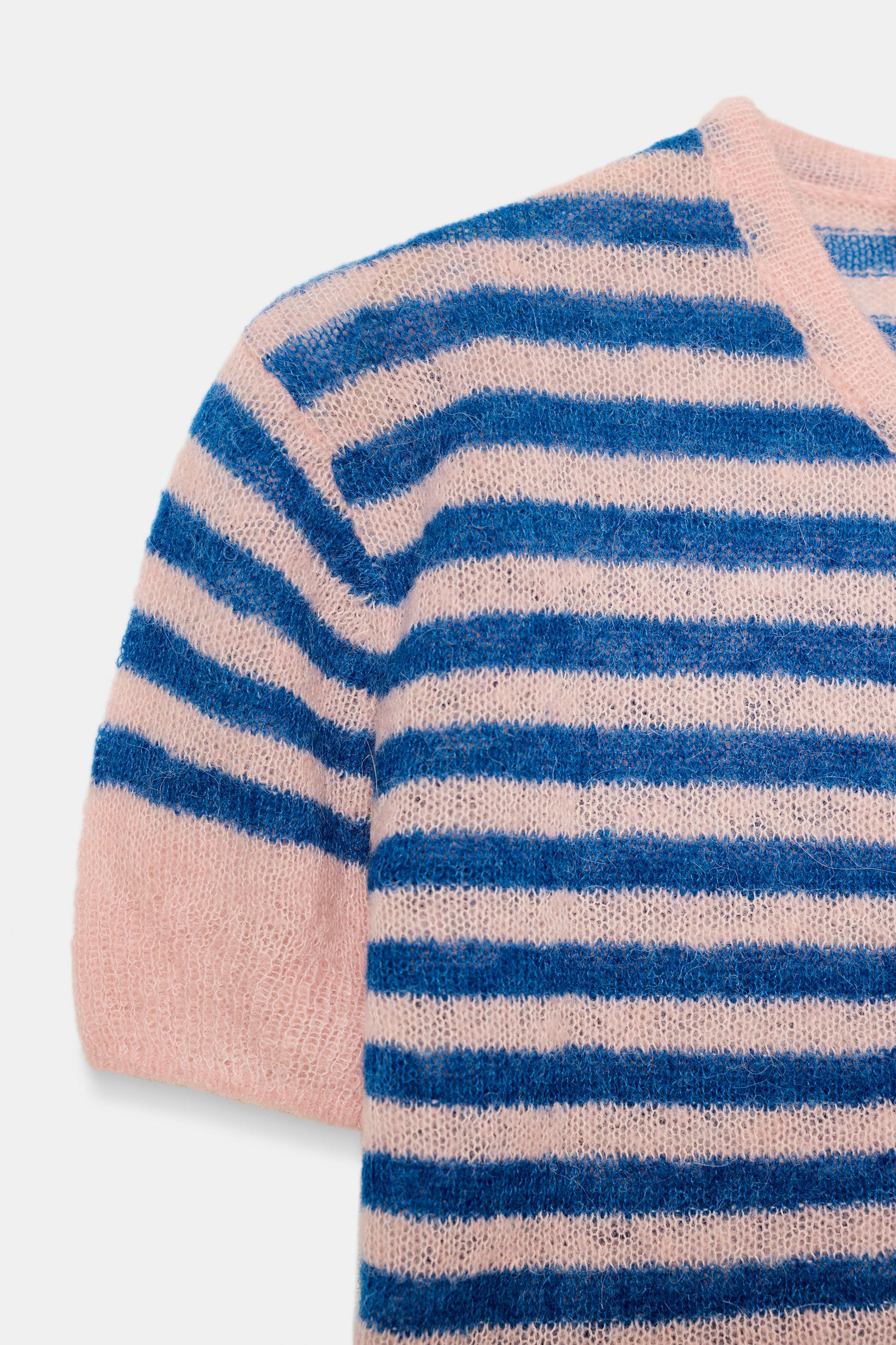 GILET AVEC LAINE RAYURES